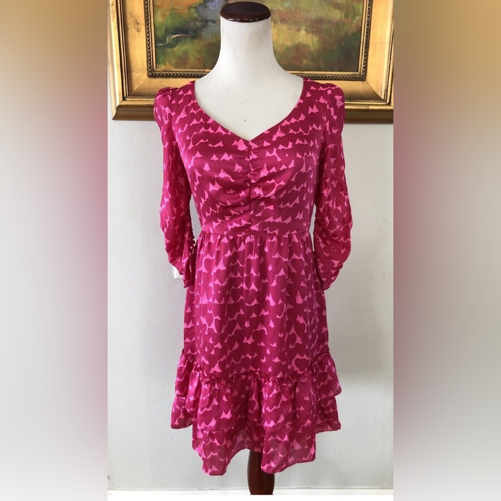 Juicy Couture Heart Ruffled heart pattern Valentine’s Day Dress sz 10